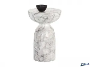 Goy White End Table Marble
