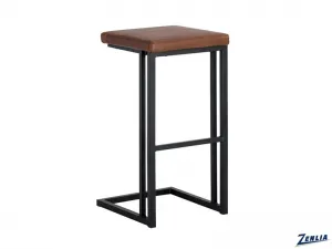 Boon Bar Stool Black Cognac