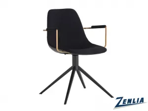 Cassi Swivel Armchair - Black