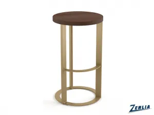 ALL40-043 Wood Seat Non Swivel Stool