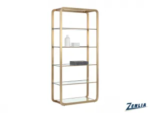 Amber Large Gold Bookcase