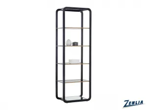 Amber Small Black Bookcase