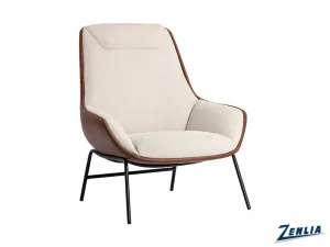 Luc Lounge Chair - Belfast Oatmeal / Bravo Cognac