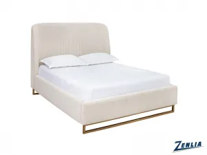 Nevi Queen Upholstered Bed Cream