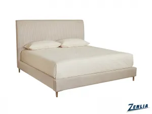 Harri King Size Upholstered Bed - Cloud