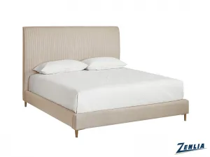 Harri Queen Size Upholstered Bed - Cloud
