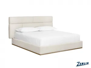 Beck Upholstered King Bed - Cream