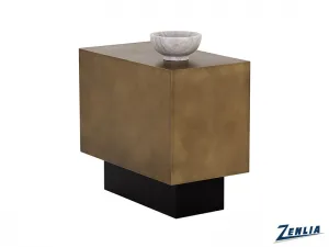 Blake End Table - Antique Brass