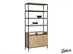 Ambro Large Bookcase - Rustic Oak
