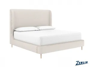 Tier king Size Upholstered Bed - Taupe