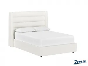 Emmi Queen Size Upholstered Bed - Pearl