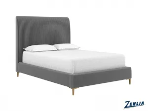 Harri Full Size Upholstered Bed - Storm