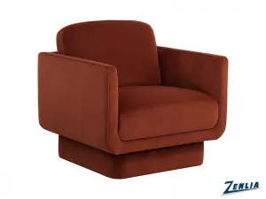 Evert Lounge Chair - Rust