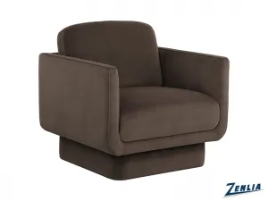 Evert Lounge Chair - Dark Brown