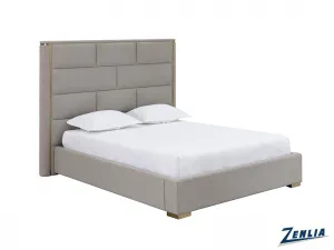 Clar Queen Size Upholstered Bed - Sandstone