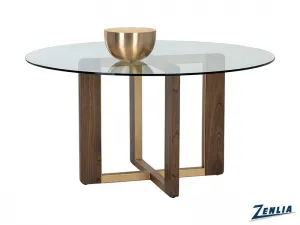 Reja Round Dining Table - Umber