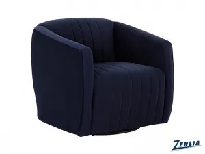 Garri Swivel Loung Chair - Navy