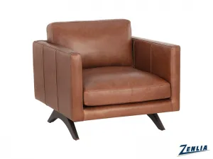 Roge Lounge Chair - Tobacco Leather