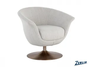 Cari Swivel Lounge Chair - Taupe