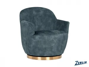 Cas Swivel Lounge Chair - Petrol