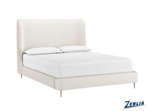 Tier Queen Size Upholstered Bed - Taupe