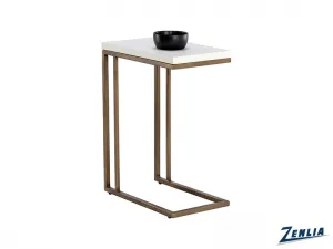 Saw End Table - White