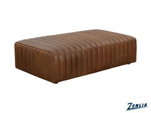 Lewi Rectanguler Ottoman - Leather