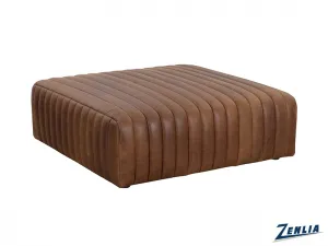 Lewi Square Ottoman - Leather