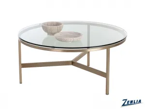 Flat Coffee Table - Antique Brass