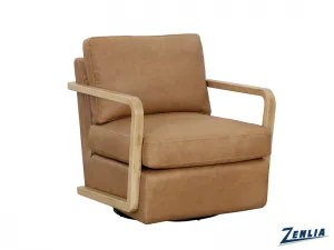 Cast Swivel Lounge Chair - Rustic Oak