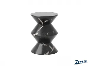 Unio End Table Marble Look - Black