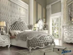 Versa Upholstered King Bed - Vintage Grey
