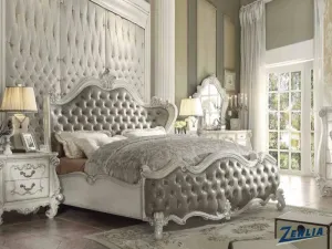Versa Upholstered Queen Bed - Vintage Grey