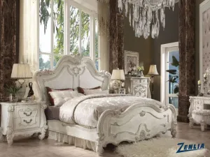 Versa Queen Bed - Bone White