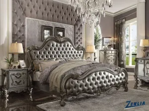 Versa II Upholstered Queen Bed - Antique Platinum