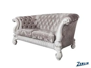 Versa Straight Loveseat - Bone White