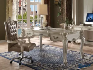 Versa Executive Desk - Bone White