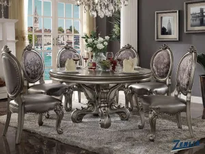 Versa Round Dining Table - Antique Platinum
