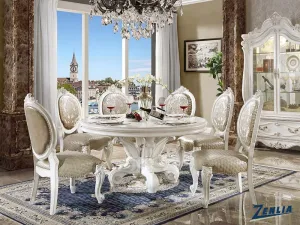 Versa Round Dining Table - Bone White