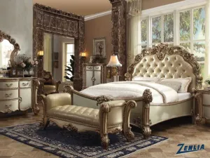 Vendo King Bed - Gold Patina