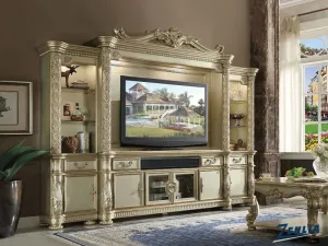 Vendo II Entertainment Center - Gold Patina