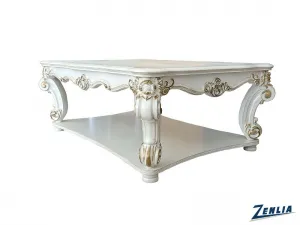Vendo Coffee Table W/Shelf - Antique Pearl