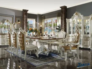 Picar Dining Table - Antique Pearl