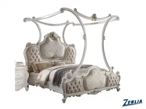 Picar King Poster Bed - Antique Pearl