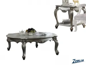 Picar Square Coffee Table - Antique Platinum