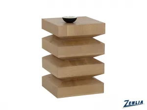 Corm End Table - Rustic Oak