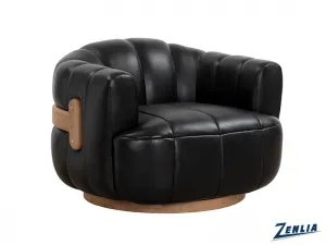 Tade Swivel Lounge Chair - Black
