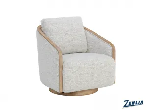Tasi Swivel Lounge Chair- Light Grey