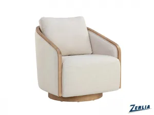 Tasi Swivel Lounge Chair- Linen
