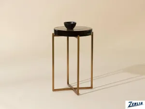 Shee End Table - Brass